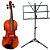 Violino Eagle VK844 4/4 Completo Case Breu Arco Espaleira Estante - Imagem 2