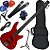 Kit Contrabaixo 4 Cordas Waldman GBW-100 RD Vermelho Bx02 - Imagem 1