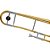 Trombone De Vara Tb 200v Laqueado Dourado Com Case New York - Imagem 3