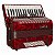 Acordeon Eagle Ega0780 Vermelho 80 Baixos 37 Teclas Capa Bag - Imagem 1