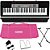 Kit Teclado Casio Ctk1500 Musical 5/8 Completo Rosa - Imagem 1