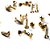 Parafuso Suporte Jack Dourado WO 2.5x10.0 (24 Peças) Spirit - Imagem 1