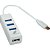 Hub Adaptador XC-HUB-10 USB/USB Tipo C Branco Flex - Imagem 1