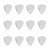 Palheta Fender Nylon Pick 0.46 Extra Fina White - PCT / 12 - Imagem 1