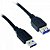 Cabo de Dados USB 3.0 A Macho x USB 3.0 A Fêmea 1,8m Preto Storm - Imagem 1