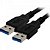 Cabo de Dados USB 3.0 A Macho x USB 3.0 A Macho 1,8m Preto Storm - Imagem 1