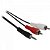 Cabo P2 Estéreo x 2 RCA Macho 1,8m CBRC0010 Preto Storm - PCT / 10 - Imagem 1