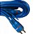 Cabo 2 RCA Macho x 2 RCA Macho Com Fio Terra 5m Azul Storm - Imagem 1