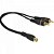 Cabo Y 1 RCA Fêmea x 2 RCA Macho 20cm 4mm CBAY0004 Preto Storm - PCT / 5 - Imagem 1