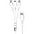 Cabo Turbo 3x1 1,2m Branco Flex - Imagem 1