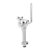 Tom Holder Em L 12,7mm Com Esfera Gilbraltar SC-BCLR-L - Imagem 1