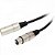 Cabo para Microfone Linha BRASIL XLR(F) X XLR(M) 1m Preto HAYONIK - Imagem 1