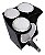 Kit Tajon Cajon Bateria Jaguar Extreme Drum Box 16' Polegadas Preto TJX02 - Imagem 2
