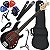 Kit Contrabaixo Elétrico PHX MSR-5 BK Five 5 Cordas Preto Bx02 - Imagem 1
