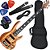 Kit Contrabaixo Phx Bs-5 GN Top V Ativo 5 Cordas Cedro Bx01 - Imagem 1