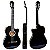 Kit Violão Flat Giannini Eletroacústico NF-14 Ceq Bk Nylon Cutaway Preto - Imagem 2