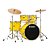 Bateria Completa (5 tambores) Bumbo 22 (Amarela ELY) Tama Imperialstar IP52H6W-ELY - Imagem 1