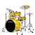 Bateria Completa (5 tambores) Bumbo 2 (Amarela ELY) Tama Imperialstar IP5H6W-ELY - Imagem 2