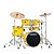 Bateria Completa (5 tambores) Bumbo 18 (Amarela ELY) Tama Imperialstar IP58H6W-ELY - Imagem 1