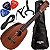 Kit Ukulele Abacaxi Elétrico Malibu Concert 23 SPE Sapele + Capa - Imagem 1