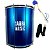 Kit Surdo Madeira Samba Music 60x20 Azul Pele Animal - Imagem 1