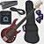 Kit Contrabaixo Phoenix Phx Msr-5 Passivo Vermelho + Cubo - Imagem 1