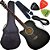 Kit Violão Eletroacústico Folk Cutaway Canhoto Phx Px 199 Preto + Acessórios - Imagem 1