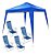 Kit Gazebo Nautika Tenda Duxx Azul + 4 Cadeiras Posições Mor - Imagem 1