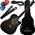 Kit Violão Eletroacústico Folk Cutaway PX-199 Eq BK Preto - PHX Vx01 - Imagem 1