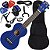Kit Ukulele Soprano Elétrico Mahalo Mr1 Azul Cordas Aquila MR1-BU Ux02 - Imagem 1