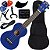 Kit Ukulele Soprano Elétrico Ativo Mahalo Mr1 Eq Azul Cordas Aquila MR1-BU Ux03 - Imagem 1