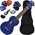 Kit Ukulele Soprano Elétrico Mahalo Mr1 Eq Azul Cordas Aquila MR1-BU Ux04 - Imagem 1