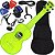 Kit Ukulele Akahai Ghost Soprano Elétrico Hawaii Lemon Transparente Ux02 - Imagem 1