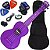 Kit Ukulele Akahai Ghost Soprano Elétrico Hawaii Black Berry Transparente Ux04 - Imagem 1