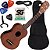 Kit Ukulele Soprano Elétrico Vogga VUK309 MH - Mahogany - Imagem 1