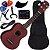 Kit Ukulele Soprano Elétrico Ativo Vogga VUK303 BC - Brown Coffee Ux03 - Imagem 1