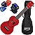 Kit Ukulele Soprano Acústico Mahalo Série U-Smile Vermelho C/ Capa Ux01 - Imagem 1