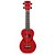 Kit Ukulele Soprano Acústico Mahalo Série U-Smile Vermelho C/ Capa Ux01 - Imagem 2