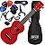 Kit Ukulele Soprano Elétrico Mahalo Série U-Smile Vermelho C/ Capa Ux02 - Imagem 1