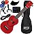 Kit Ukulele Soprano Elétrico Ativo Mahalo Série U-Smile EQ Vermelho C/ Capa Ux03 - Imagem 1