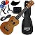 Kit Ukulele Soprano Elétrico Ativo Mahalo Série U-Smile EQ Marrom C/ Capa Ux03 - Imagem 1