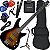 Kit Baixo 4 Cordas Ativo Waldman HH GBW-100A Brown BS Bx03 - Imagem 1