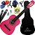 Kit Violão Acústico Infantil Nylon Andaluz AC-340 Rosa Vx05 - Imagem 1