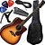 Kit Violão Elétrico Michael Folk Cordas Aço Vm921 Dtc Mahogany Sunburst Satin - Imagem 1