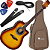 Kit Violão Elétrico Folk Eagle CH306 Aço Yellow Burst Cutway Vx01 - Imagem 1