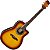 Kit Violão Elétrico Folk Eagle CH306 Aço Yellow Burst Cutway Vx02 - Imagem 2