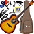 Kit Violão Elétrico Folk Eagle CH306 Aço Yellow Burst Cutway Vx03 - Imagem 1