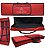 Capa Master Luxo Para Teclado Alesis Recital Nylon Vermelho - Imagem 3