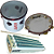 Kit Percussão Branco Cereja Gope Pandeiro Repique Reco Reco - Imagem 1