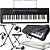 Kit Teclado Queens Max 61 Teclas Fonte + Capa Banco Suporte - Imagem 1